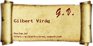 Gilbert Virág névjegykártya